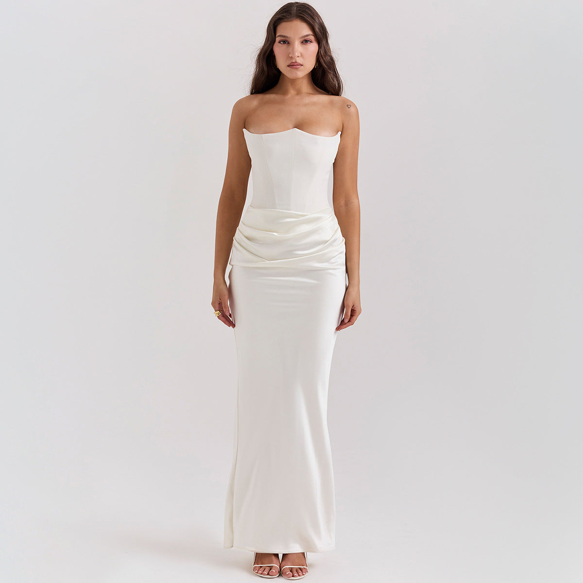 Valeria Draped Satin Dress