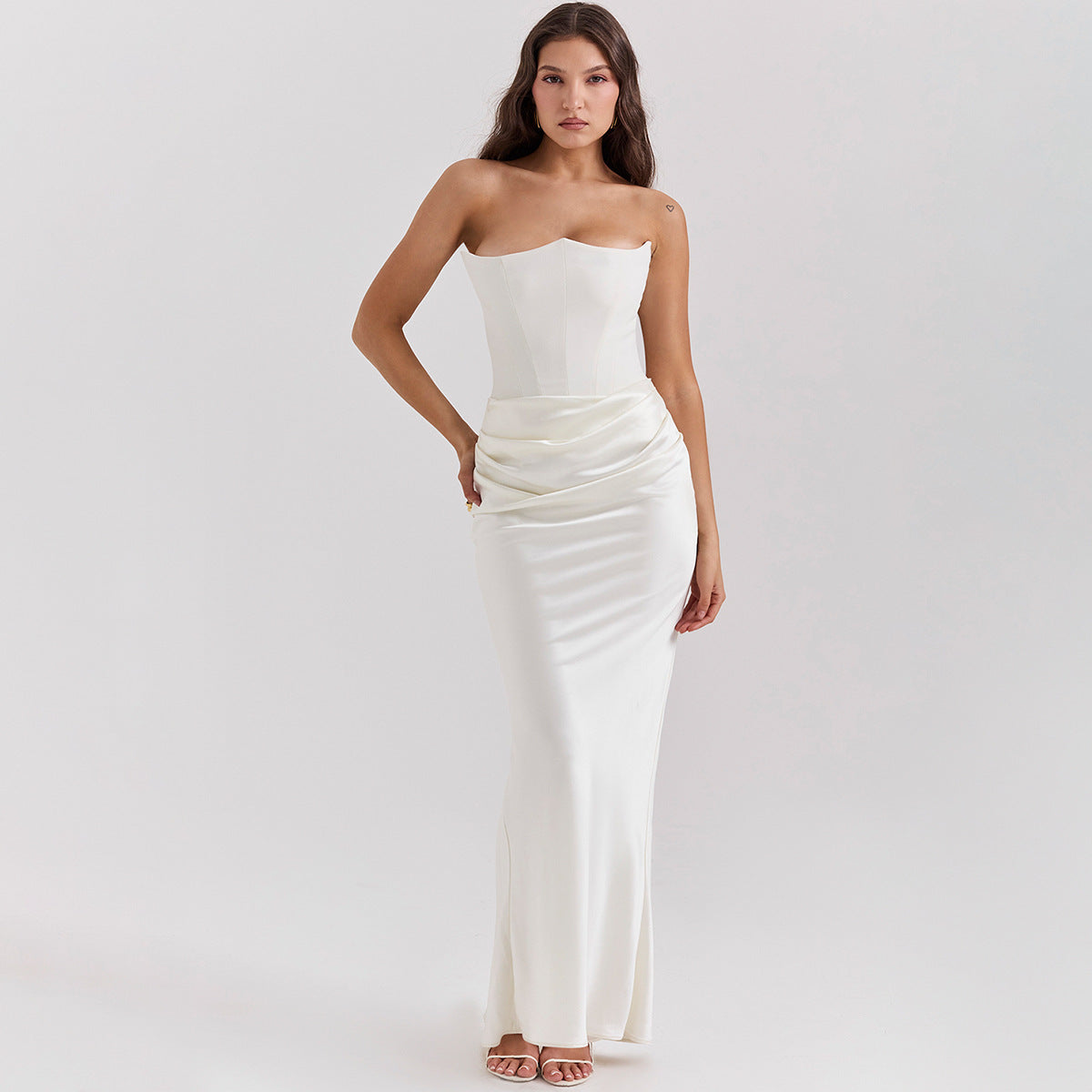 Valeria Draped Satin Dress